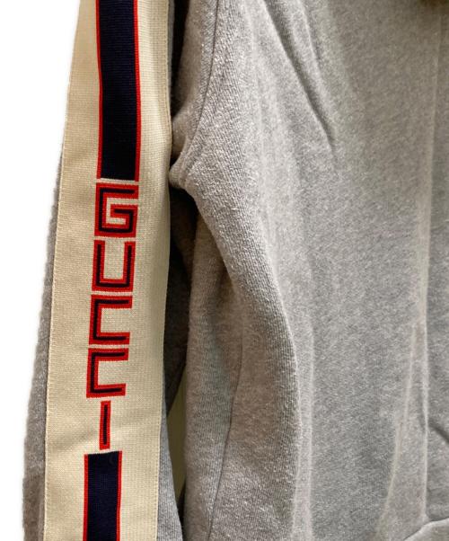GUCCI（グッチ）GUCCI (グッチ) テクニカルライン ロゴジップパーカー グレー サイズ:Lの古着・服飾アイテム
