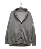CRONOSクロノス）の古着「ラインデザインスウェットカーディガン」｜グレー