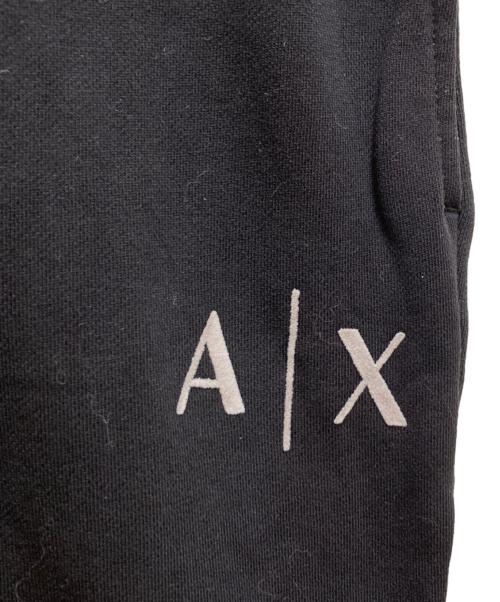 ARMANI EXCHANGE（アルマーニ エクスチェンジ）ARMANI EXCHANGE (アルマーニ エクスチェンジ) ロゴプリントスウェットパンツ ブラック サイズ:mの古着・服飾アイテム