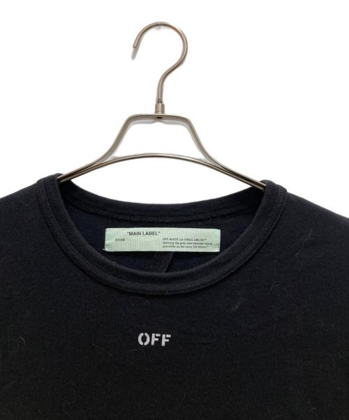 OFFWHITE（オフホワイト）OFFWHITE (オフホワイト) ロングスリーブカットソー ブラック×ホワイト サイズ:XLの古着・服飾アイテム