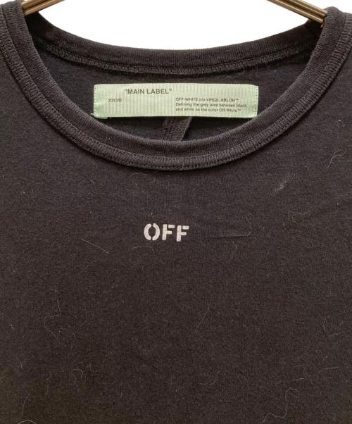 OFFWHITE（オフホワイト）OFFWHITE (オフホワイト) ロングスリーブカットソー ブラック×ホワイト サイズ:XLの古着・服飾アイテム