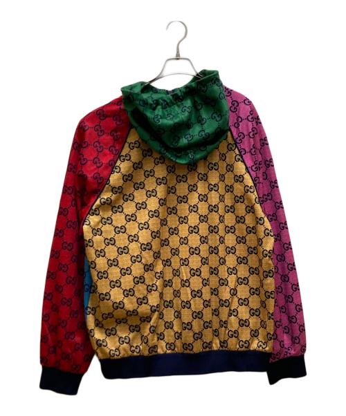 GUCCI（グッチ）GUCCI (グッチ) GGテクニカルジャー ハーフジップ プルオーバーパーカー マルチカラー サイズ:Ｌの古着・服飾アイテム