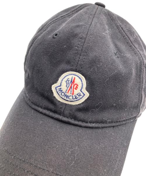 MONCLER（モンクレール）MONCLER (モンクレール) ロゴパッチベースボールキャップ ブラックの古着・服飾アイテム