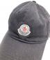 中古・古着 MONCLER (モンクレール) ロゴパッチベースボールキャップ ブラック：15000円