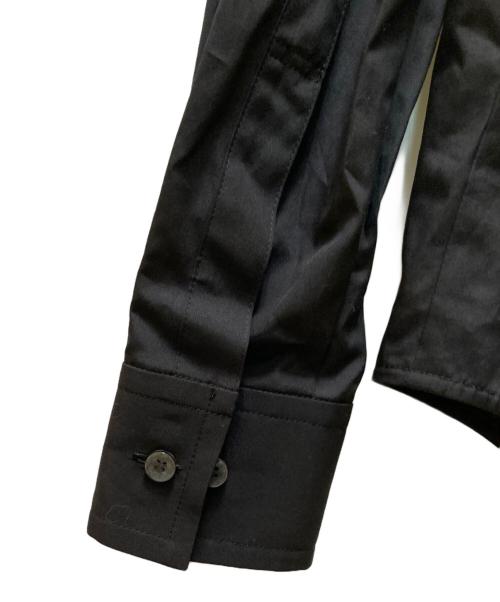 Vivienne Westwood RED LABEL（ヴィヴィアンウエストウッドレッドレーベル）Vivienne Westwood RED LABEL (ヴィヴィアンウエストウッドレッドレーベル) ワンポイント刺繍ビッグカラーシャツ ブラック サイズ:01 未使用品の古着・服飾アイテム
