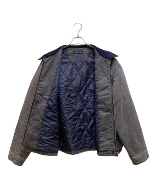 NAUTICA（ノーティカ）NAUTICA (ノーティカ) ガーメント ダイ チノ ジップブルゾン グレー サイズ:XLの古着・服飾アイテム