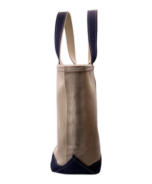 L.L.Bean（エルエルビーン）L.L.Bean (エルエルビーン) ボートアンドトートバッグ【ミディアム】 ホワイト×ネイビーの古着・服飾アイテム