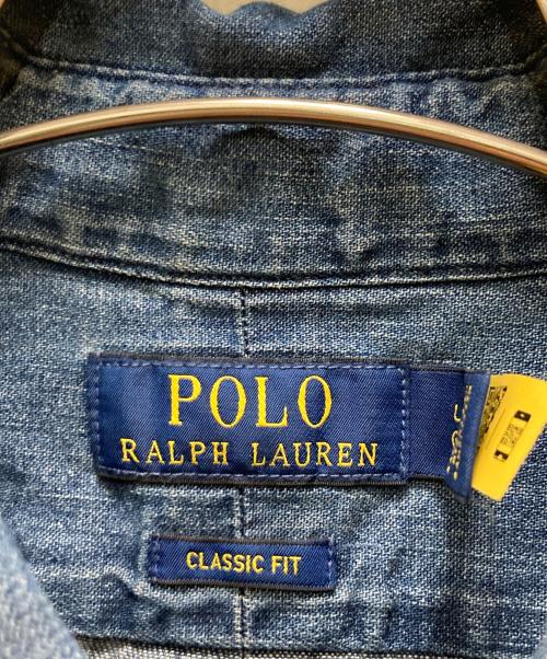 POLO RALPH LAUREN（ポロ・ラルフローレン）POLO RALPH LAUREN (ポロ・ラルフローレン) ボタンダウンデニムシャツ インディゴ サイズ:lの古着・服飾アイテム