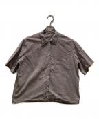 AURALEEオーラリー）の古着「SELVEDGE WEATHER CLOTH HALF SLEEVED SHIRTS」｜ベージュ