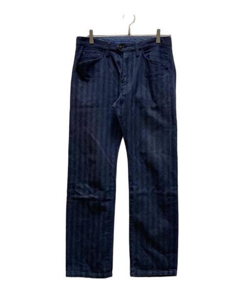 graphzero（グラフゼロ）graphzero (グラフゼロ) ヴィンテージサンプリングストライプパンツ ブルー サイズ:32の古着・服飾アイテム