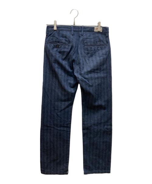 graphzero（グラフゼロ）graphzero (グラフゼロ) ヴィンテージサンプリングストライプパンツ ブルー サイズ:32の古着・服飾アイテム