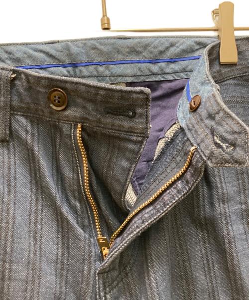 graphzero（グラフゼロ）graphzero (グラフゼロ) ヴィンテージサンプリングストライプパンツ ブルー サイズ:32の古着・服飾アイテム