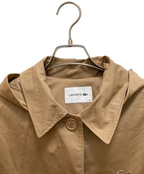 LACOSTE（ラコステ）LACOSTE (ラコステ) リラックスフィットステンカラーコート ベージュ サイズ:36の古着・服飾アイテム