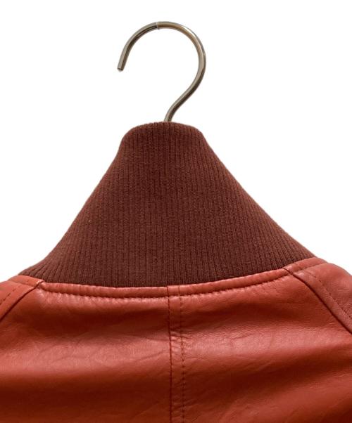 FRED PERRY（フレッドペリー）FRED PERRY (フレッドペリー) ラムレザー トラックジャケット レッド サイズ:Sの古着・服飾アイテム