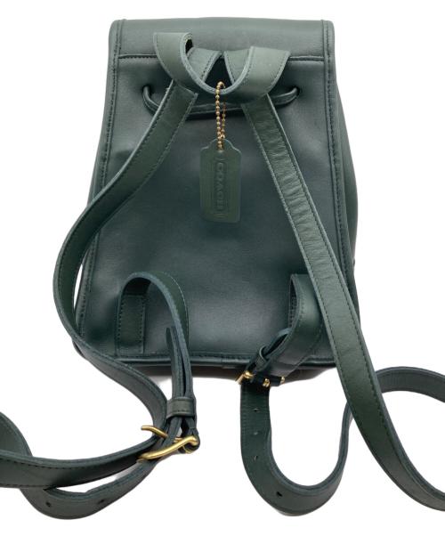 COACH（コーチ）COACH (コーチ) ターンロック式レザーリュック グリーンの古着・服飾アイテム