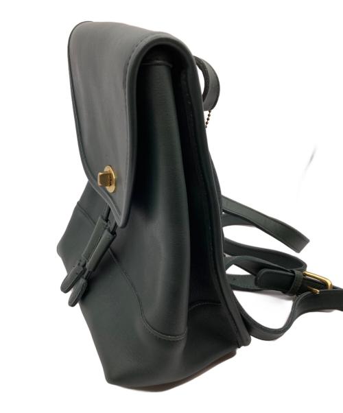 COACH（コーチ）COACH (コーチ) ターンロック式レザーリュック グリーンの古着・服飾アイテム