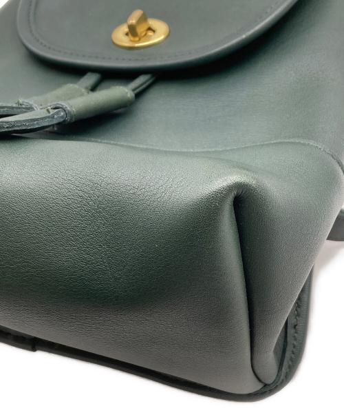 COACH（コーチ）COACH (コーチ) ターンロック式レザーリュック グリーンの古着・服飾アイテム