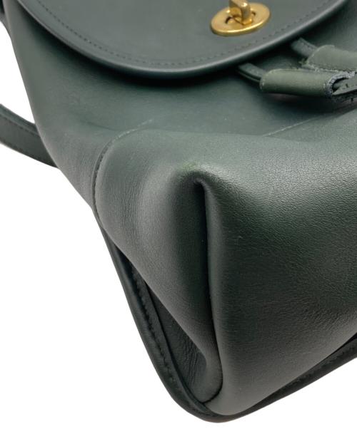 COACH（コーチ）COACH (コーチ) ターンロック式レザーリュック グリーンの古着・服飾アイテム