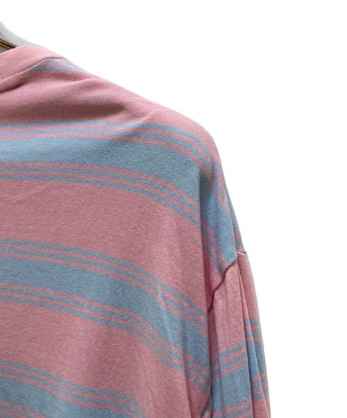 SUPREME（シュプリーム）Supreme (シュプリーム) ストライプポケットロングスリーブカットソー ピンク×ブルー サイズ:Lの古着・服飾アイテム