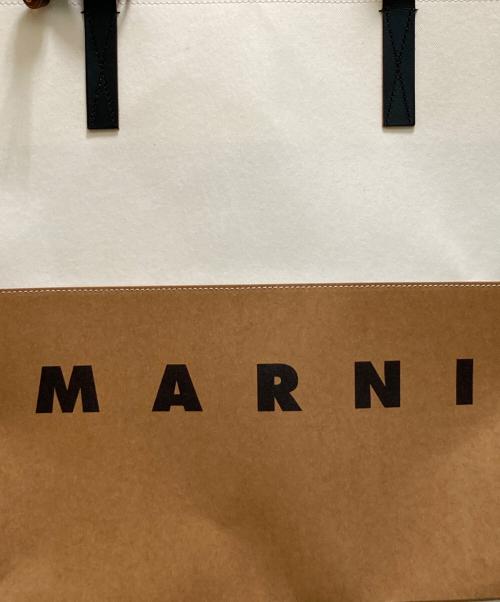 MARNI（マルニ）MARNI (マルニ) ロゴプリント ショッピングバッグ ベージュの古着・服飾アイテム