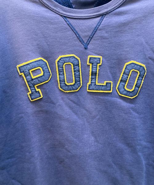 POLO RALPH LAUREN（ポロ・ラルフローレン）POLO RALPH LAUREN (ポロ・ラルフローレン) ガゼット付きロゴワッペンスウエット パープル サイズ:Ⅼの古着・服飾アイテム