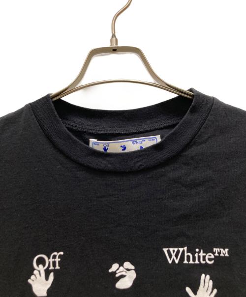 OFFWHITE（オフホワイト）OFFWHITE (オフホワイト) ハンドプリント・ディストレスド・ティーシャツ ブラック サイズ:Sの古着・服飾アイテム