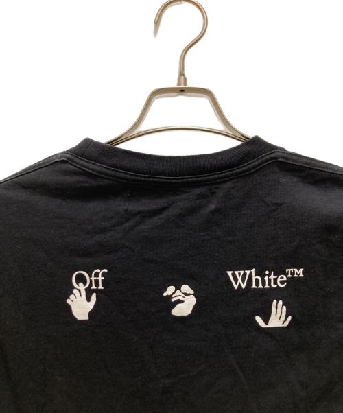 OFFWHITE（オフホワイト）OFFWHITE (オフホワイト) ハンドプリント・ディストレスド・ティーシャツ ブラック サイズ:Sの古着・服飾アイテム