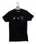 OFFWHITE（オフホワイト）の古着「ハンドプリント・ディストレスド・ティーシャツ」｜ブラック