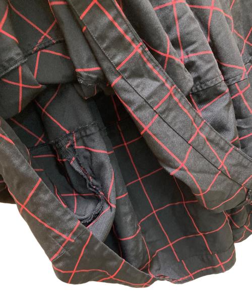BLACK COMME des GARCONS（ブラックコムデギャルソン）BLACK COMME des GARCONS (ブラックコムデギャルソン) エステルチェックスカート ブラック×レッド サイズ:XSの古着・服飾アイテム