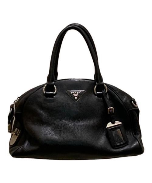 PRADA（プラダ）PRADA (プラダ) 2WAYレザーボストンバッグ ブラウンの古着・服飾アイテム