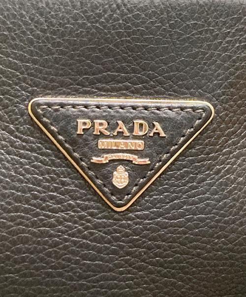 PRADA（プラダ）PRADA (プラダ) 2WAYレザーボストンバッグ ブラウンの古着・服飾アイテム