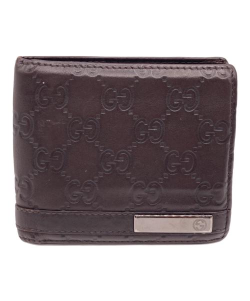 GUCCI（グッチ）GUCCI (グッチ) 2つ折り財布 ブラウンの古着・服飾アイテム