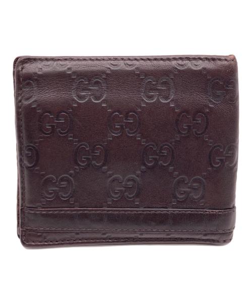 GUCCI（グッチ）GUCCI (グッチ) 2つ折り財布 ブラウンの古着・服飾アイテム