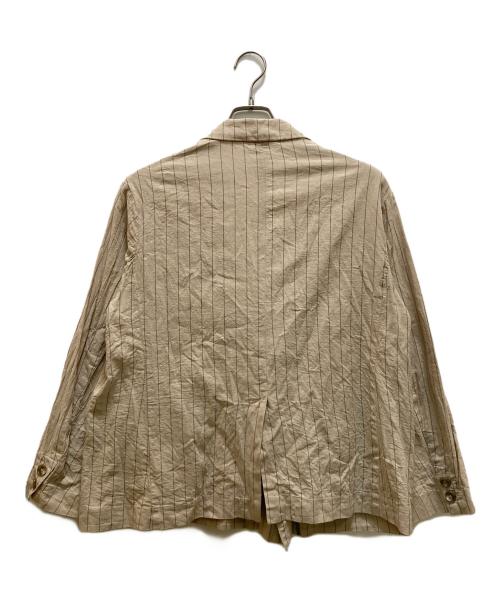 BEAMS BOY（ビームスボーイ）BEAMS BOY (ビームスボーイ) ピンストライプ ダブル ジャケット ベージュ サイズ:1の古着・服飾アイテム