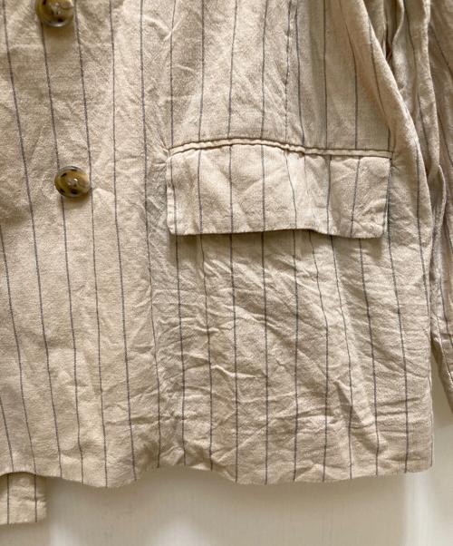 BEAMS BOY（ビームスボーイ）BEAMS BOY (ビームスボーイ) ピンストライプ ダブル ジャケット ベージュ サイズ:1の古着・服飾アイテム
