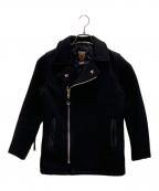 Schottショット）の古着「ワンスターメルトンダブルピーコート」｜ブラック