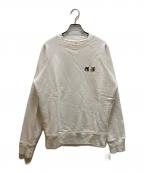 maison kitsuneメゾンキツネ）の古着「DOUBLE FOX HEAD PATCH CLASSIC SWEATSHIRT」｜アイボリー