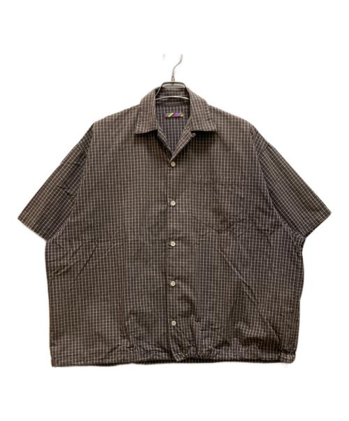 is-ness（イズネス）is-ness (イズネス) BALLOON WIDE SHIRT ブラウン サイズ:46の古着・服飾アイテム