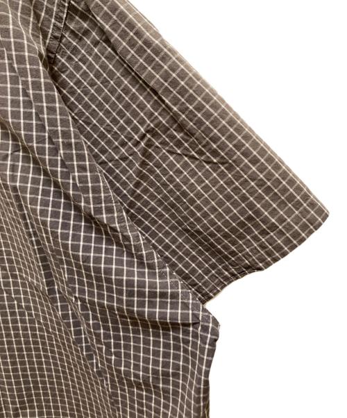 is-ness（イズネス）is-ness (イズネス) BALLOON WIDE SHIRT ブラウン サイズ:46の古着・服飾アイテム