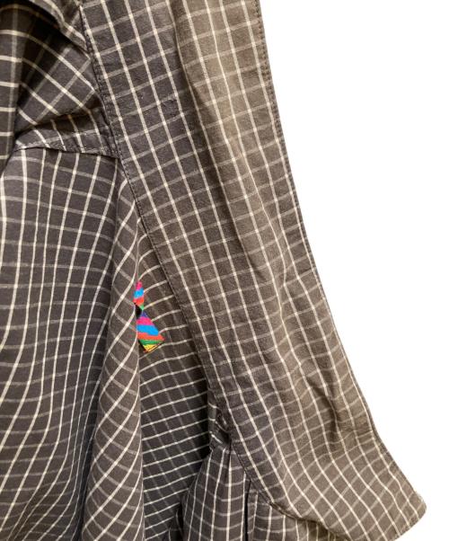 is-ness（イズネス）is-ness (イズネス) BALLOON WIDE SHIRT ブラウン サイズ:46の古着・服飾アイテム