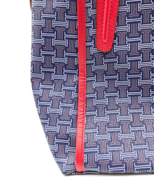 LANVIN COLLECTION（ランバンコレクション）LANVIN COLLECTION (ランバンコレクション) 2WAYトートバッグ ネイビー×レッドの古着・服飾アイテム