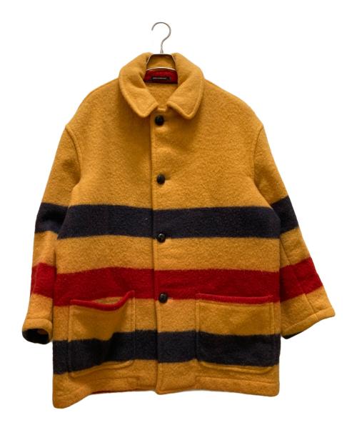MONTGOMERY（モンゴメリー）MONTGOMERY (モンゴメリー) ブランケットコート イエロー サイズ:UK40の古着・服飾アイテム