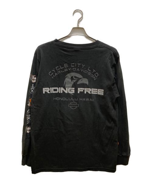 HARLEY-DAVIDSON（ハーレーダビッドソン）HARLEY-DAVIDSON (ハーレーダビッドソン) 00S バー＆シールドロングスリーブカットソー ブラック サイズ:不明の古着・服飾アイテム