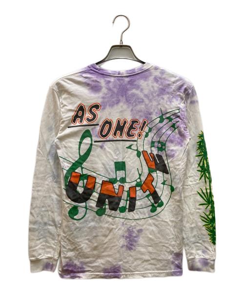 stussy（ステューシー）stussy (ステューシー) AS ONE! UNITE タイダイカットソー ホワイト×パープル サイズ:Sの古着・服飾アイテム