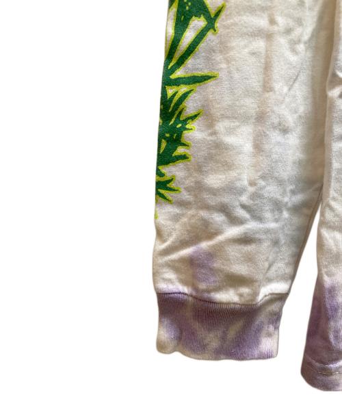 stussy（ステューシー）stussy (ステューシー) AS ONE! UNITE タイダイカットソー ホワイト×パープル サイズ:Sの古着・服飾アイテム