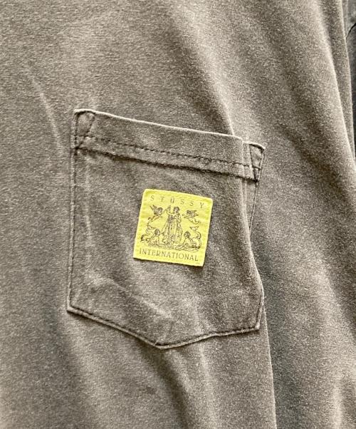 stussy（ステューシー）stussy (ステューシー) ポケットTシャツ グレー サイズ:XLの古着・服飾アイテム