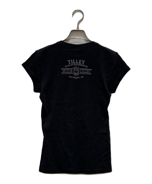 HARLEY-DAVIDSON（ハーレーダビッドソン）HARLEY-DAVIDSON (ハーレーダビッドソン) ヴィンテージラインストーンロゴTシャツ ブラック サイズ:Mの古着・服飾アイテム