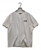 maison kitsuneメゾンキツネ）の古着「ダブルフォックスヘッドパッチTシャツ」｜ホワイト