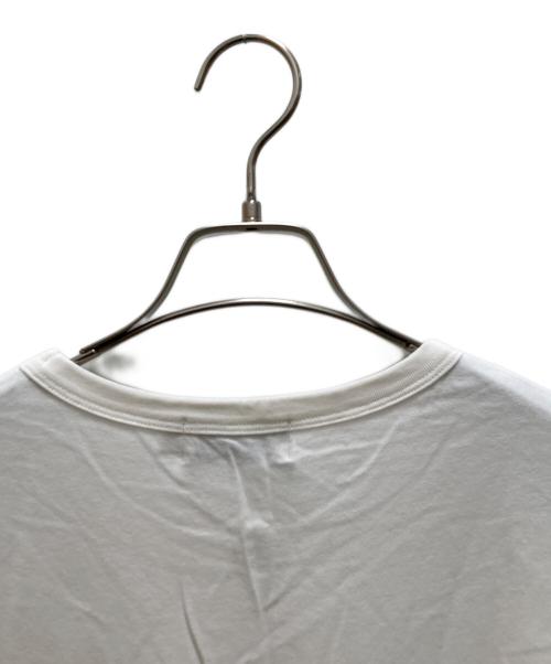 maison kitsune（メゾンキツネ）MAISON KITSUNE (メゾンキツネ) ダブルフォックスヘッドパッチTシャツ ホワイト サイズ:Lの古着・服飾アイテム