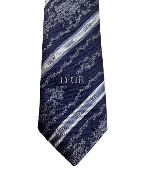 Dior（ディオール）Dior (ディオール) ロゴ総柄 トワル ドゥ ジュイ ネクタイ ネイビー サイズ:不明の古着・服飾アイテム